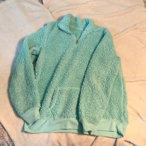 Teal Sherpa Hoodie